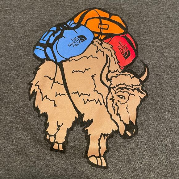 The North Face Yak Pack Hiking Tee Shirt Mens Small Gray Outdoor Camping Active - Picture 2 of 9